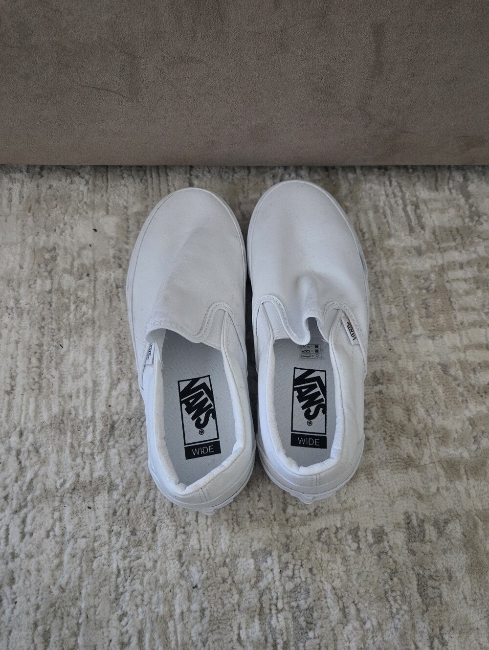 Vans Off the Wall Casual Shoes Womens Sz 7.5 Slip On Sneakers White Skater. - Picture 6 of 10
